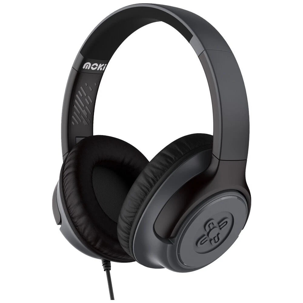 Moki Mixi USB-C Connect Wired Volume Limited Over Ear Kids Headphones Black