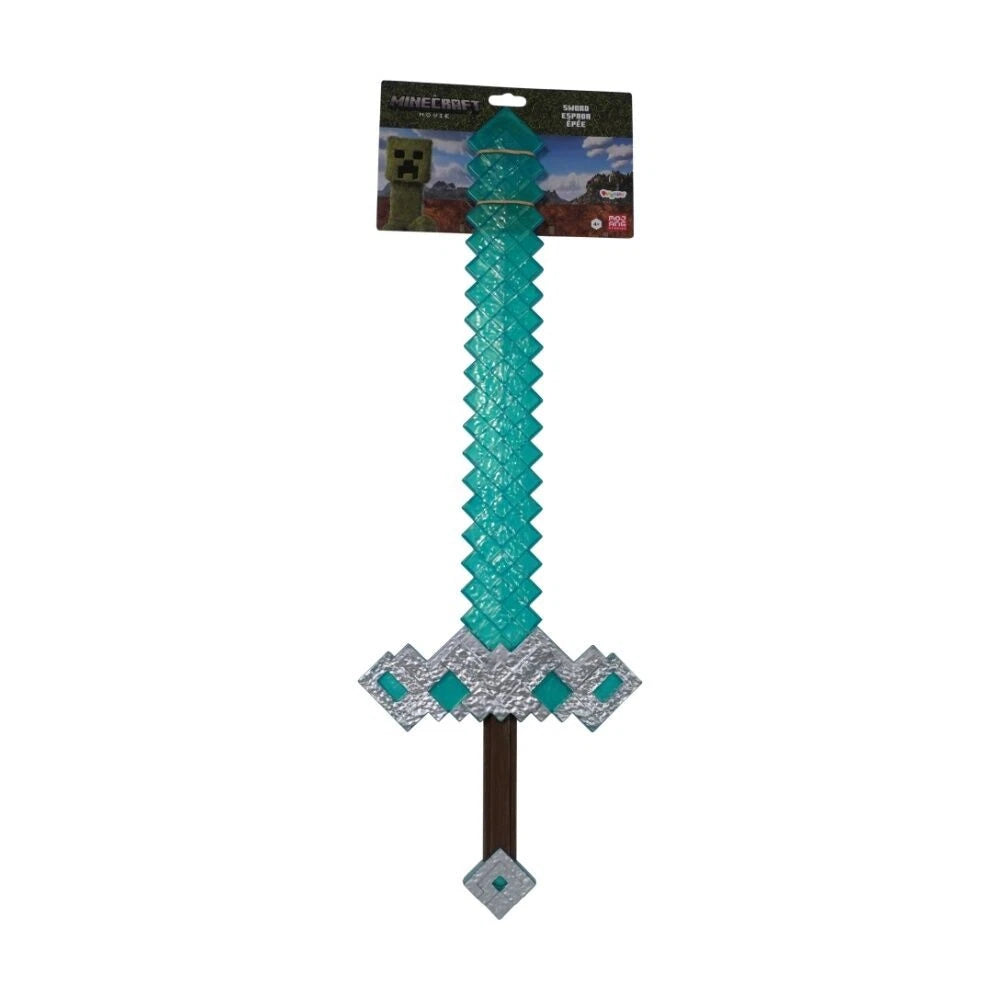 Minecraft The Movie Diamond Sword | Kids Toy Sword Blue | Imaginative Toy Play |