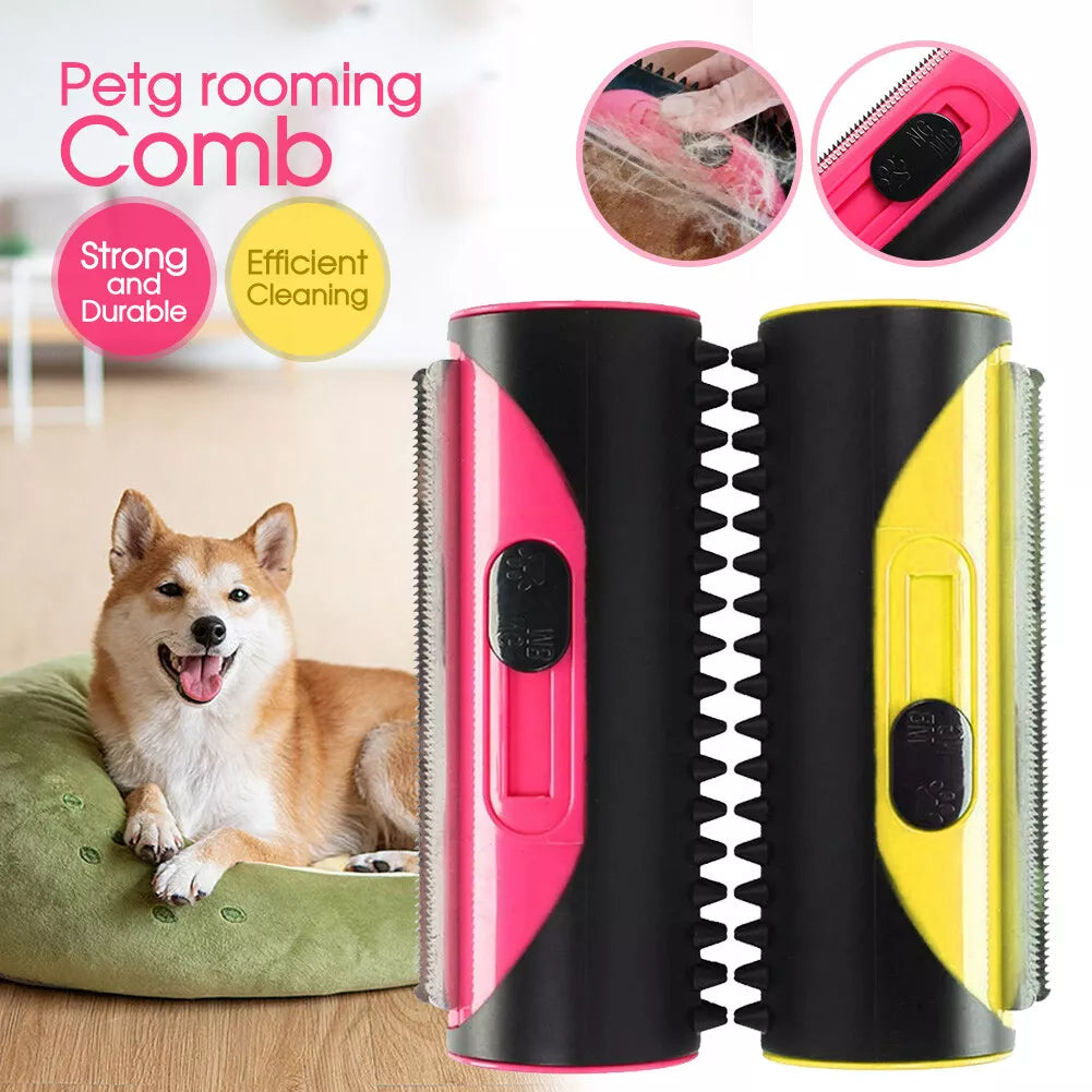 3in1 Deshedding Tool | Dog Cat Horse Pet Grooming Brush Comb | Hair Removal Bristle