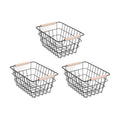 Boxsweden Toska Wire Basket Beech Handle 3PK