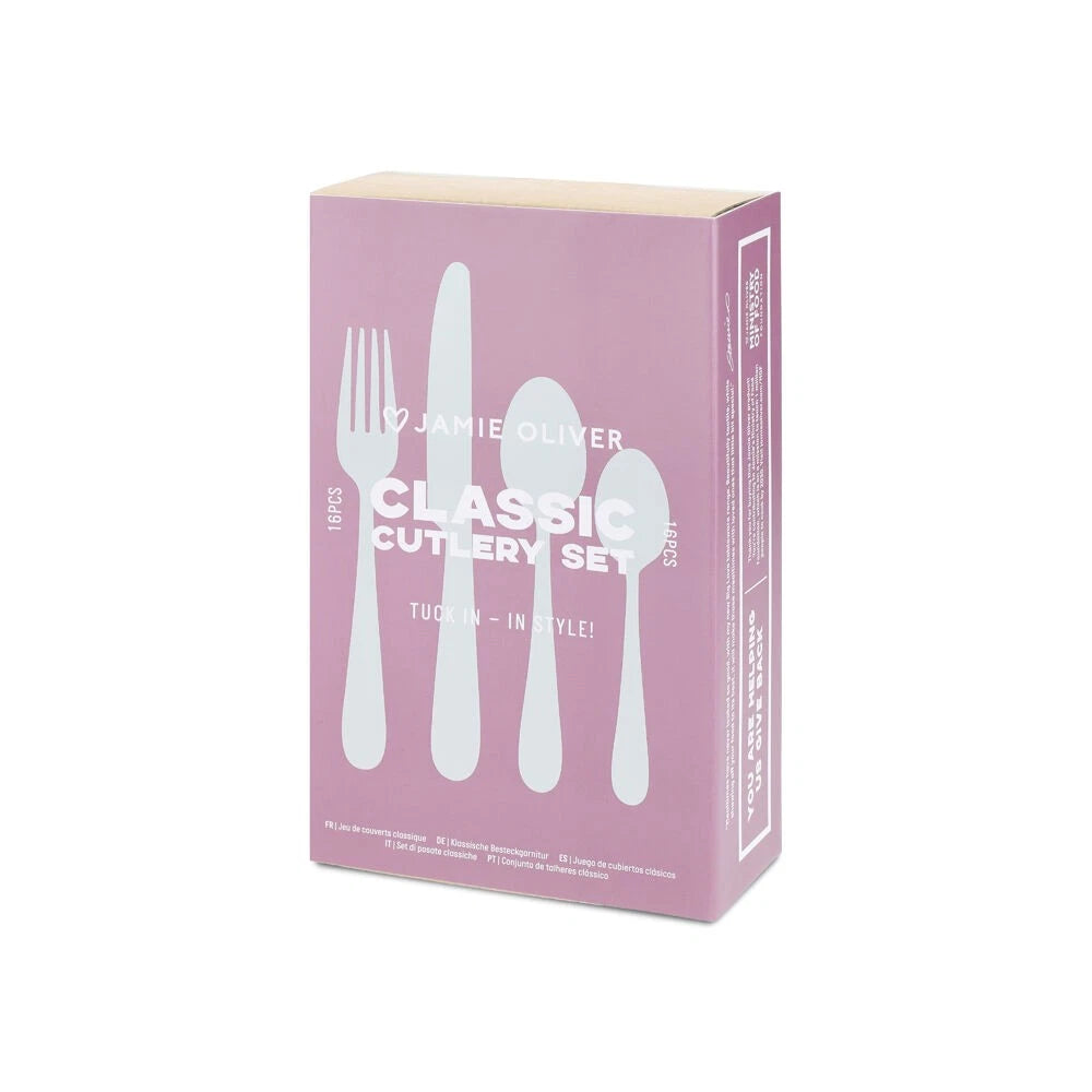 16pc Jamie Oliver Big Love Timeless Classic Cutlery Set Stainless Steel