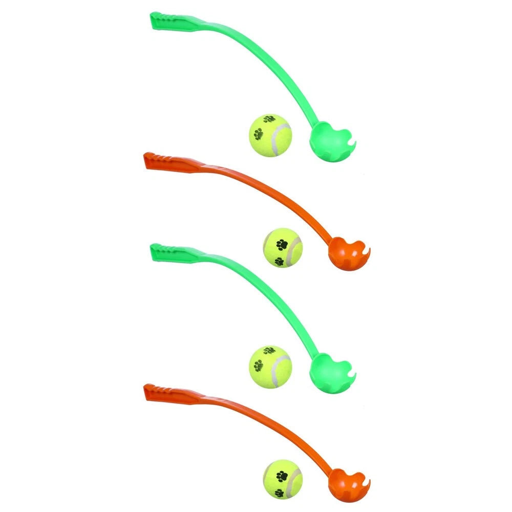 Paws & Claws 65cm Ball Launcher 4x  | Pet Dog Toy Play Interactive Game Fun Assort