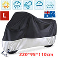 Motorcycle Cover Waterproof | Size L | Wind Shelter Heavy Duty | Dust Storage Protective AU