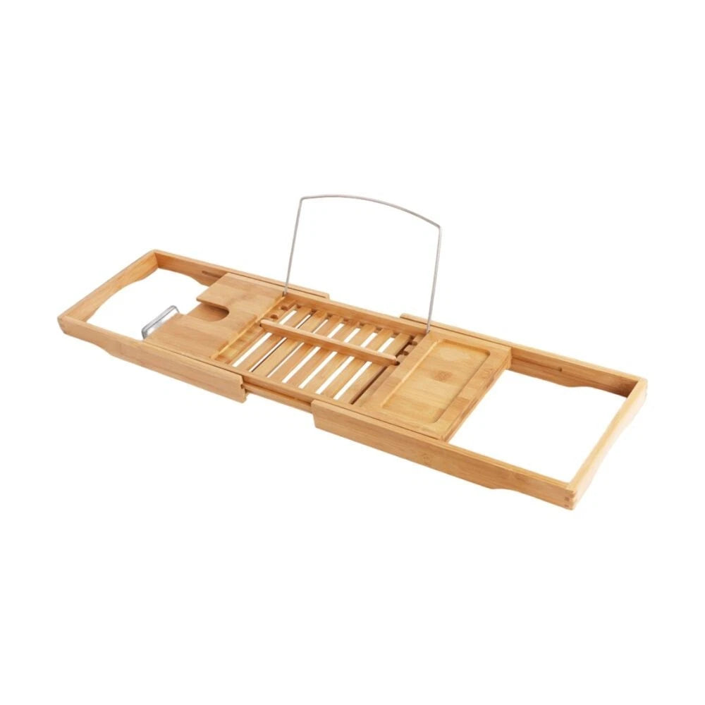 NF Living Telescopic Bathshelf | 107x23cm Bamboo Rectangle For Bathrooms | Natural