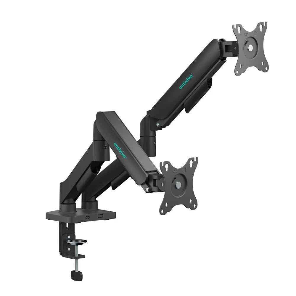 Activiva Ergolife Dual-Screen Mount | Gas Spring Monitor Arm - 17-32" Monitors | Ergonomic Design