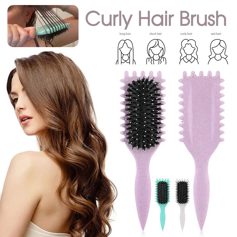 Curl Define Styling Defining Brush Hair | Purple Stylishing Tool Curl Bounce Brush