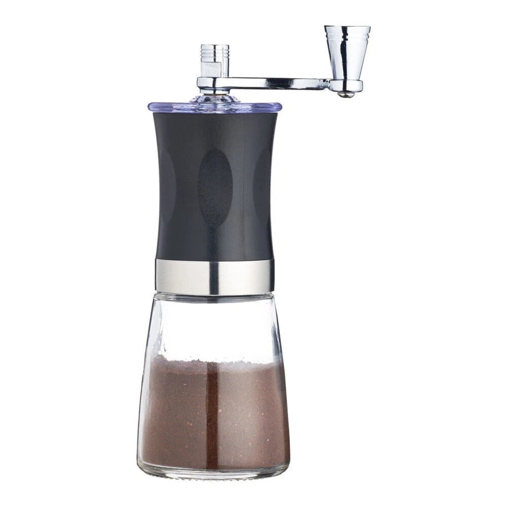 Coffee Beans Grinder Black Small | La Cafetiere 19.5cm | Manual Stainless Steel Grinder | Retains Beautiful Flavours