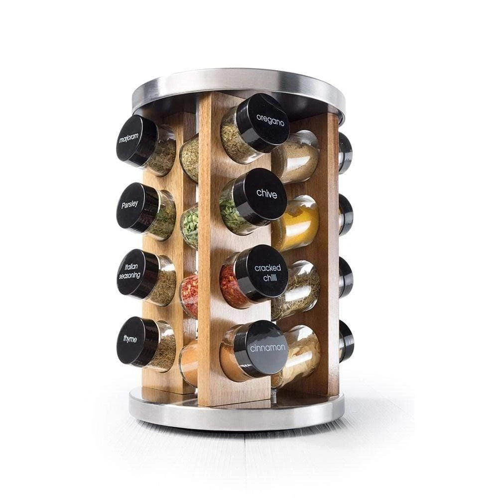 Spice Market Khari Stainless Steel 16 Jar Spice Rack Size 30X20X20cm by Baccarat