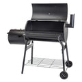 BBQ with Wood Charcoal Smoker | Charmate Offset Smoker | Meat Grill Portable Outdoor Barbecue