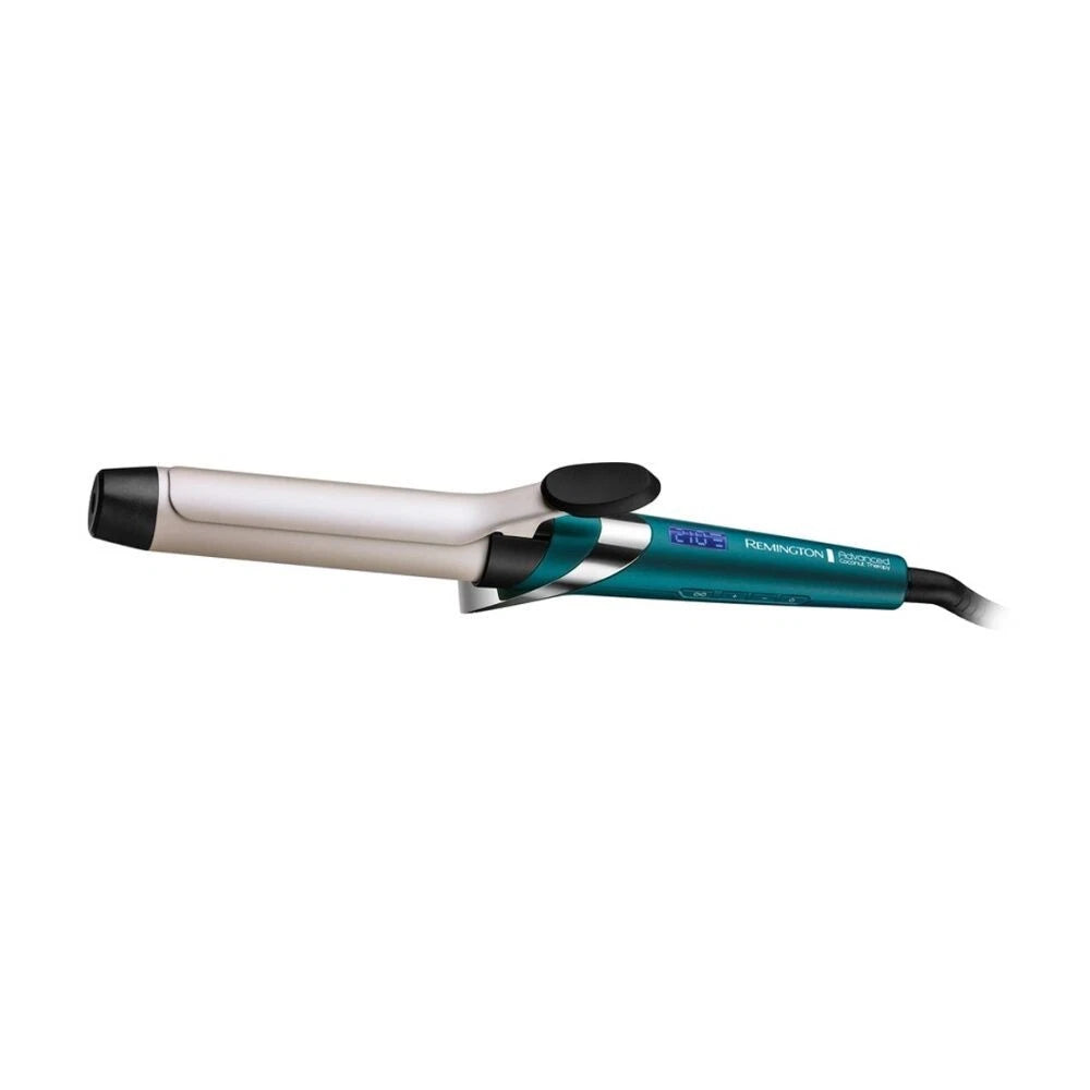 Remington Advanced Coconut Therapy Curling Tong Heat Protection Teal Green