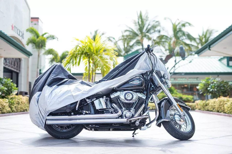 Motorcycle Cover Waterproof | Size L | Wind Shelter Heavy Duty | Dust Storage Protective AU
