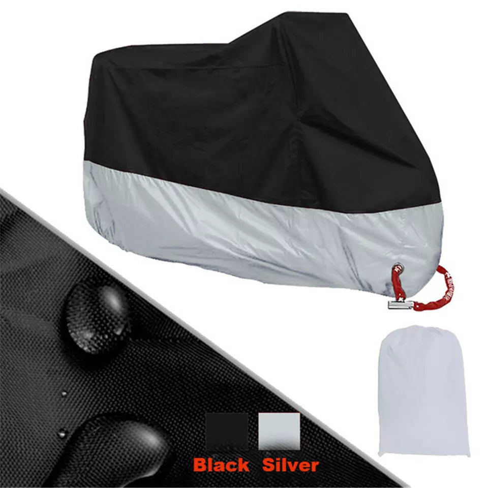 Motorcycle Cover Waterproof | Size XXL | Wind Shelter Heavy Duty | Dust Storage Protective AU (Copy)