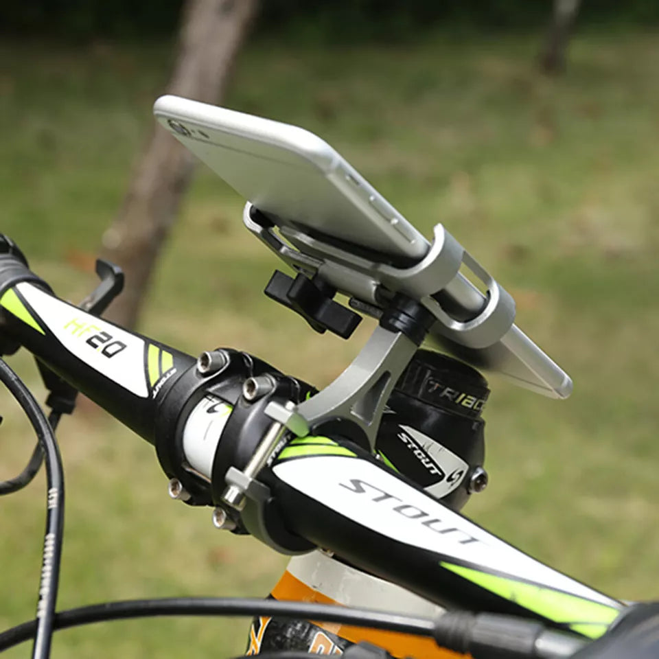 Aluminum Bicycle Handlebar Mobile Phone Holder | 360° Rotate Mount Universal | Non-slip pads