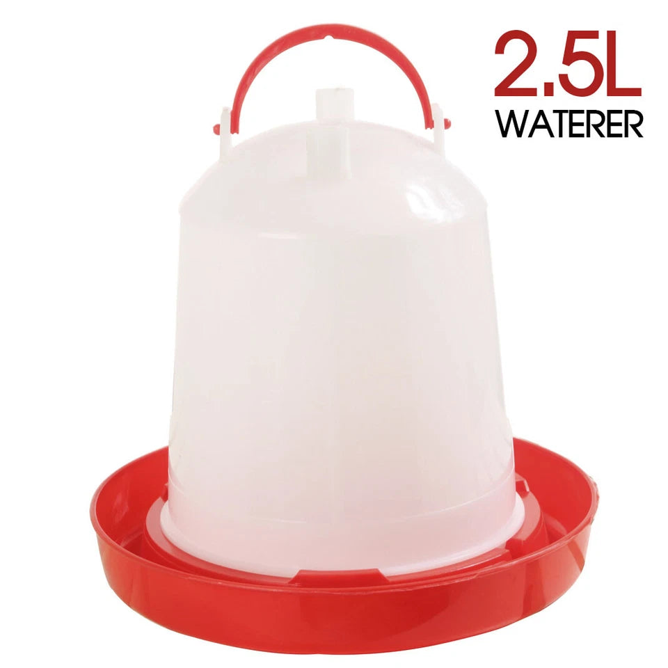 Portable Automatic Chicken Bird Chook Poultry Food Water Feeder Drinker Waterer