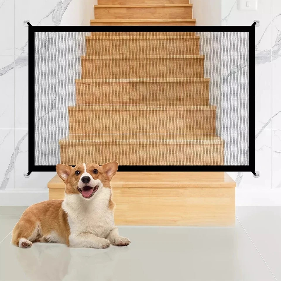 Dog Pet Gate Mesh | Safe Fence Barrier Guard | Stair Enclosure Baby Puppy Safety Net | 72x180 CM