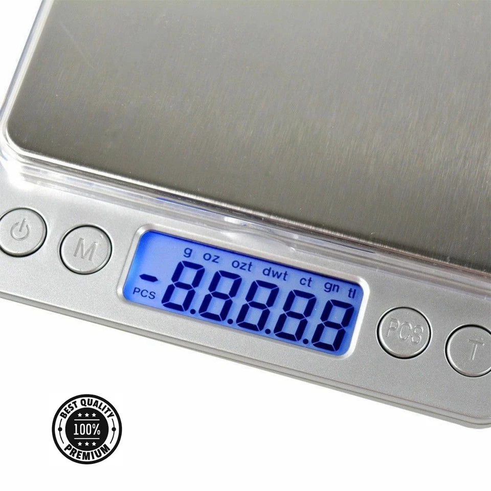 LCD Electronic Digital Metal Kitchen Scale | 0.1kg Accuracy Scales | Capacity 3kg | Super Slim