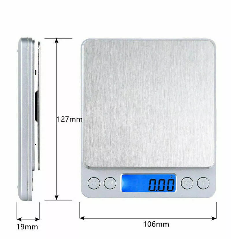 LCD Electronic Digital Metal Kitchen Scale | 0.1kg Accuracy Scales | Capacity 3kg | Super Slim