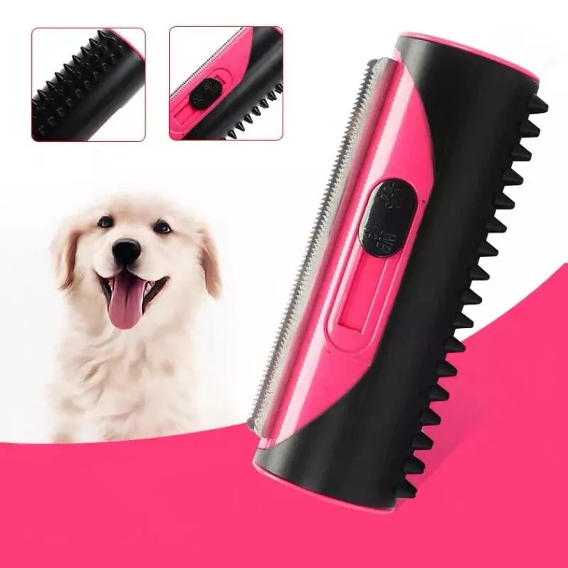3in1 Deshedding Tool | Dog Cat Horse Pet Grooming Brush Comb | Hair Removal Bristle