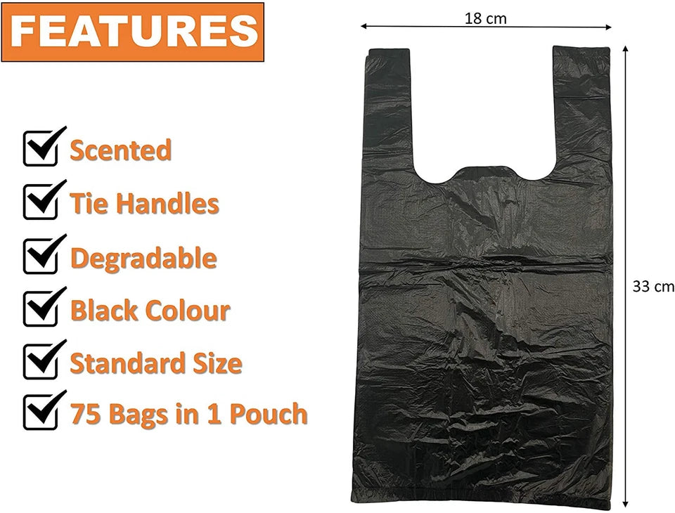 Dog Waste Bags | Pet Cat Puppy Poop Bag | 100 pcs Bio-degradable Scented Bags