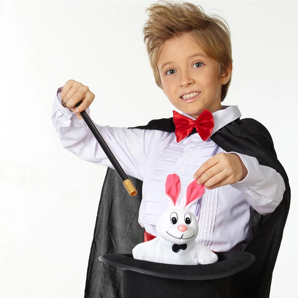 Ezama Magic Hat w/ Secret Compartment | 225 Tricks Magician Show Set | Suitable for Kids 7y+