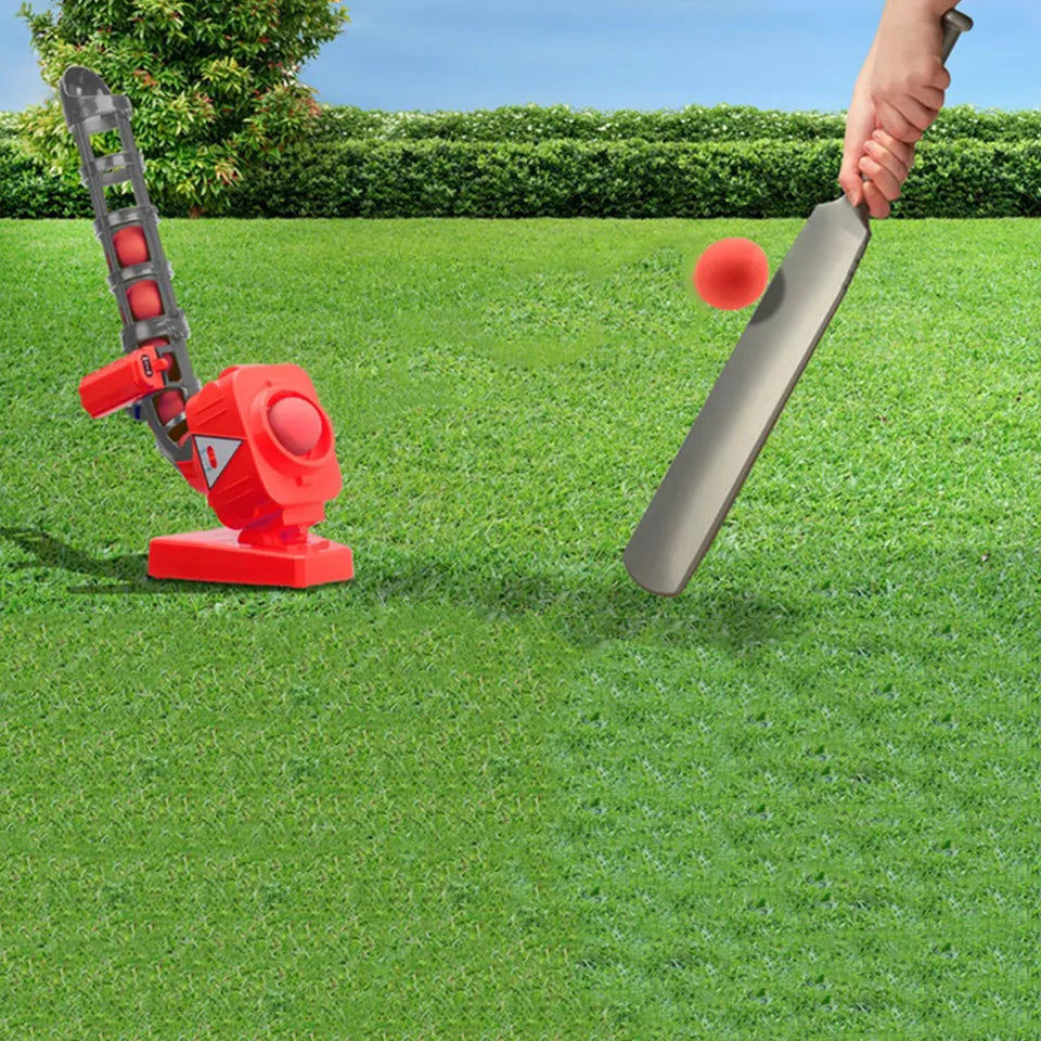 Cricket Soft Ball Bowler/Shooter/Thrower Machine | Incl Bat | Sports Trainer | Practice Perfect Swings | Fun Exercise