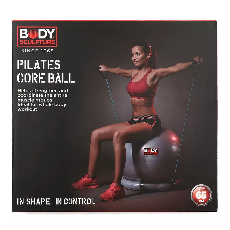 Body Sculpture Pilates 60cm Ball Set | Gym Workout/Training Fitness | Core Strength Training | Unlock your Strong Self