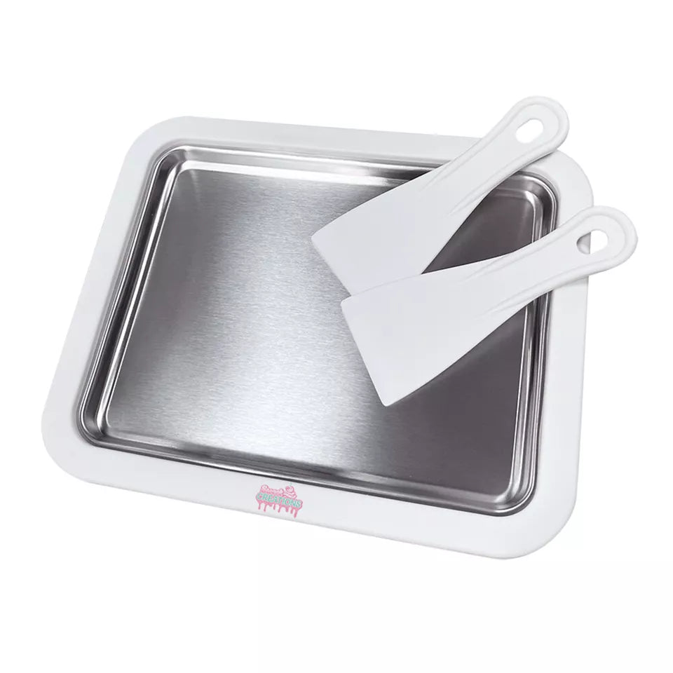 Sweet Creations Stainless Steel Ice Cream Maker | DIY Frozen Dessert White |