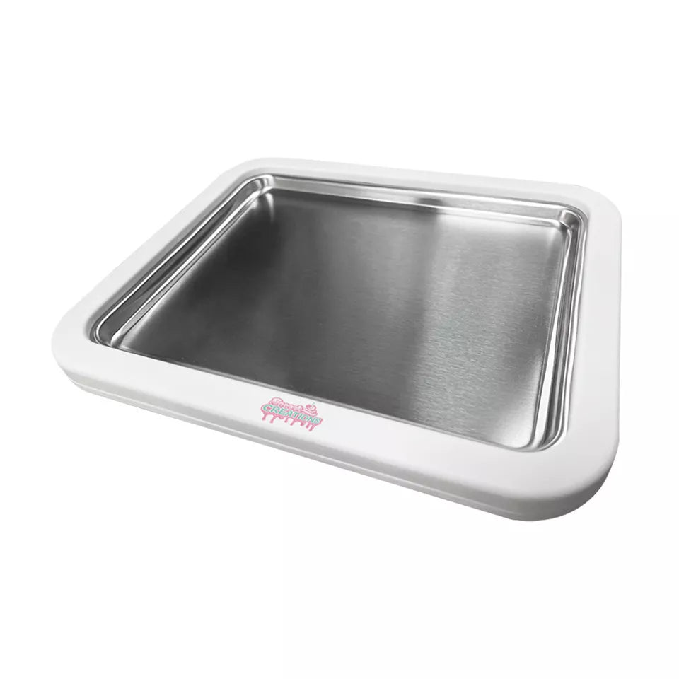 Sweet Creations Stainless Steel Ice Cream Maker | DIY Frozen Dessert White |
