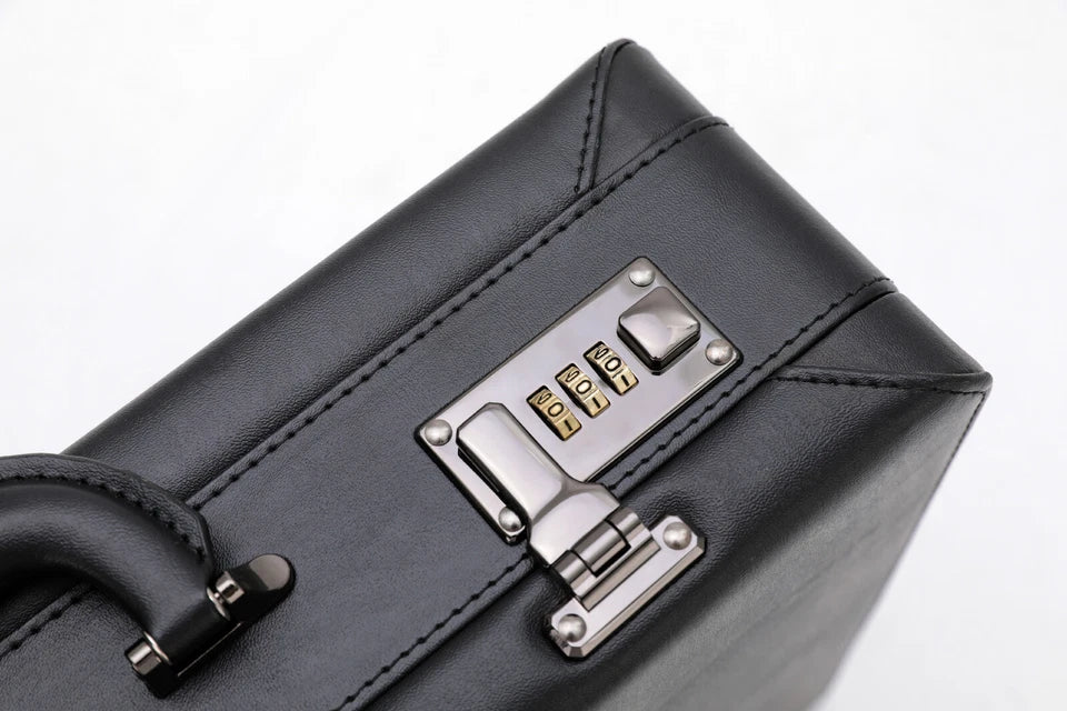 Tosca Hard Case Hand Carry | Business Briefcase Bag w/ Combination Lock Black | Organisational Pockets