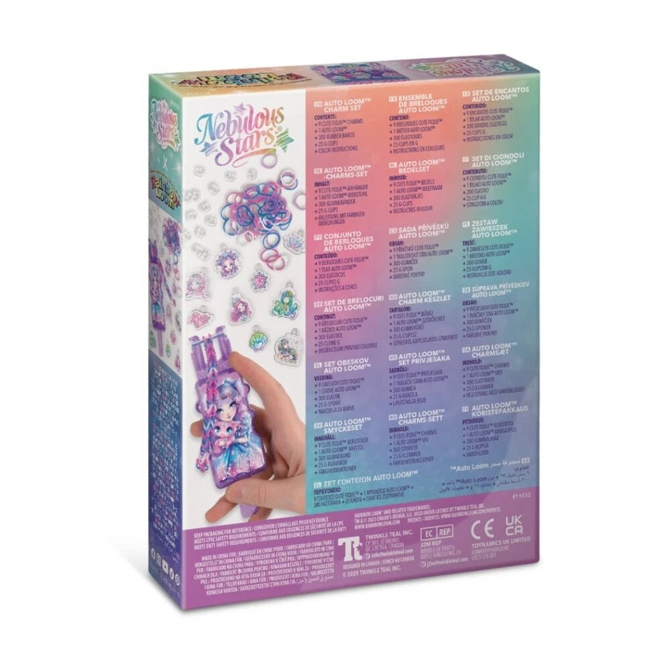 2PK Nebulous Stars Rainbow Loom NS Auto Charm Set 300 Elastics 9 Cute