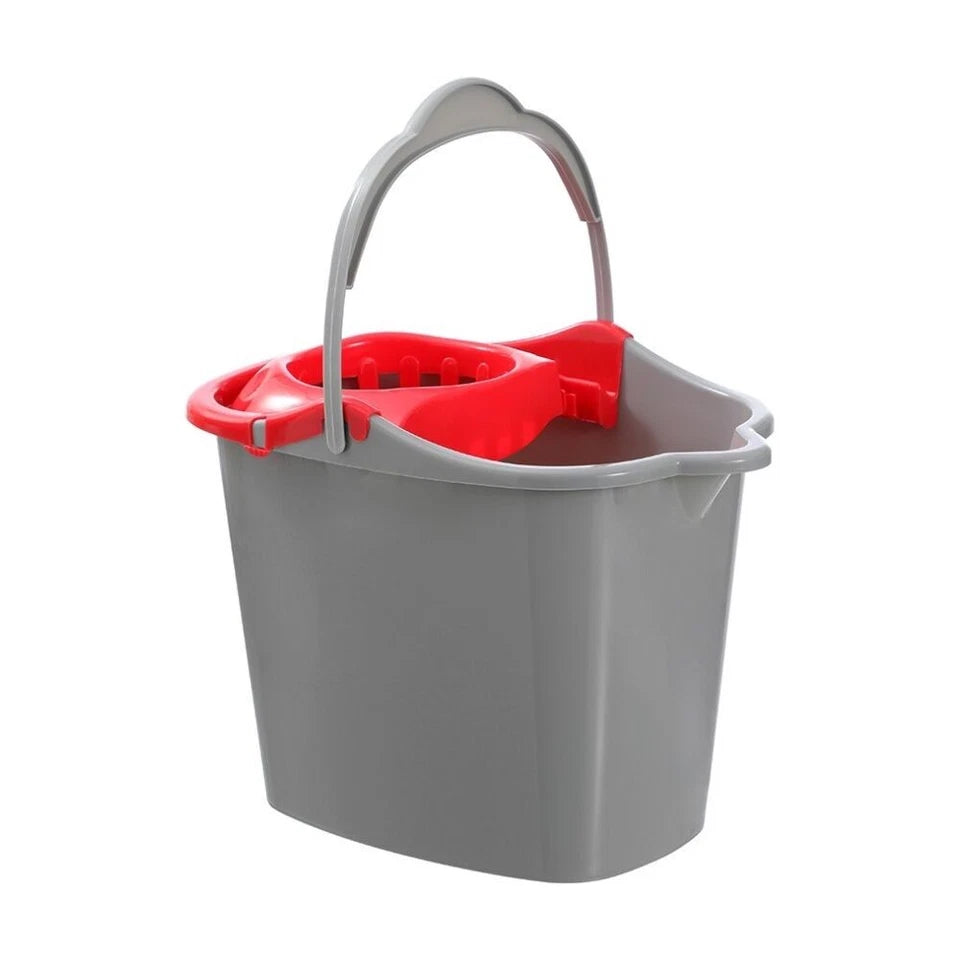 Boxsweden Prime Mop Bucket with Wringer | Capacity 15L 39x28x30cm | Durable for Cleaning 3PK