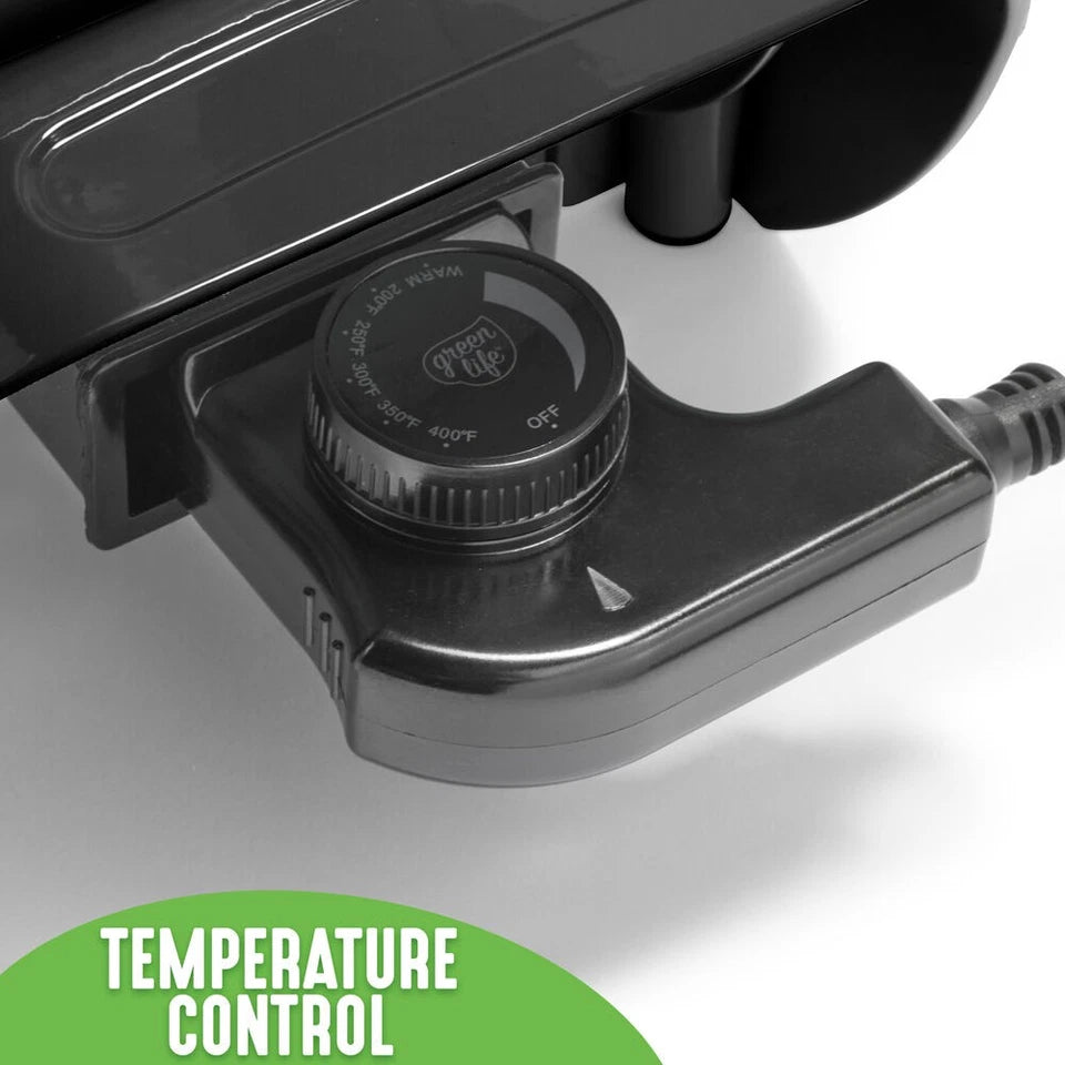Greenlife Electric Frypan 4.7L Induction Safe Ceramic Multi-Function Pan Black