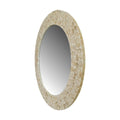 J.Elliot Home Elodie Pearl Round Indoor Mirror Decoration 75x75x1.5cm Natural