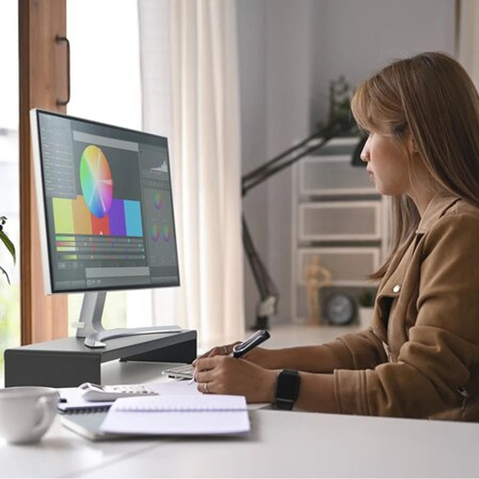 Kensington Extra Wide Durable Steel Computer Monitor | Desk Support Stand | Anti-Slip Silicone | Solid Steel Construction