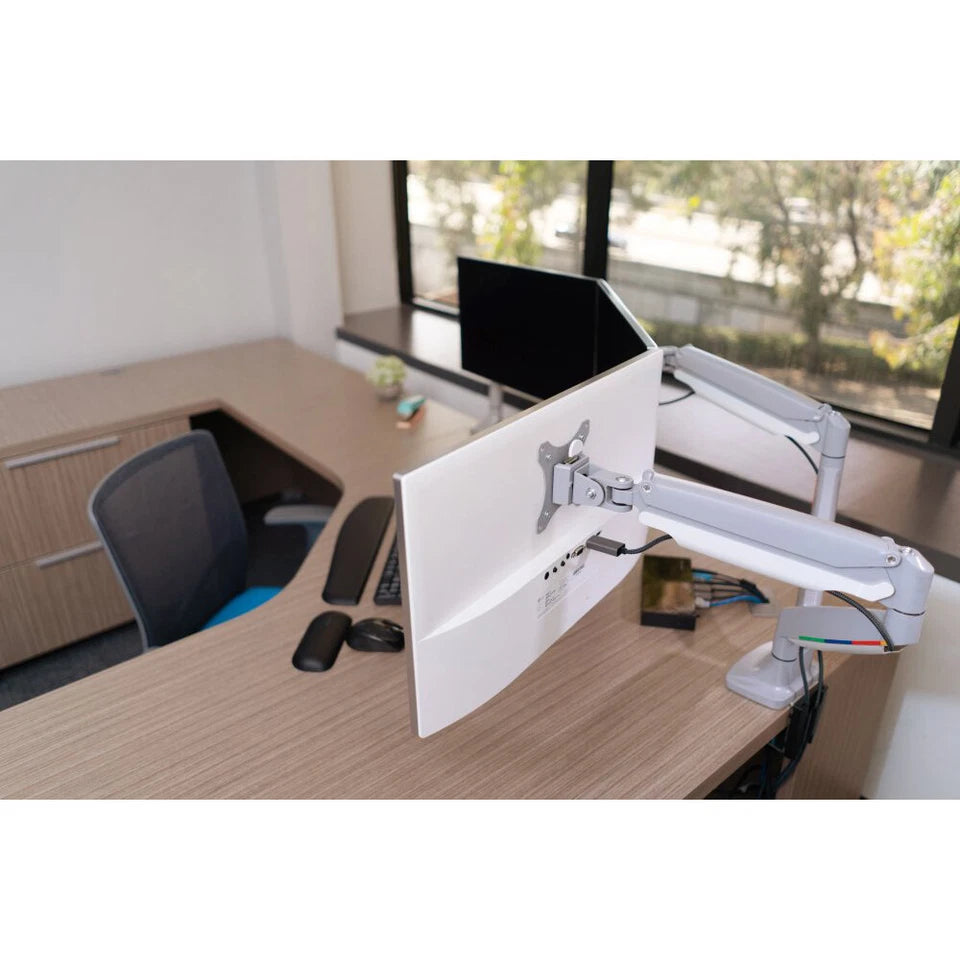 Kensington SmartFit One Touch Adjust | Dual Arm Mount For 13"-32" Monitor Grey |