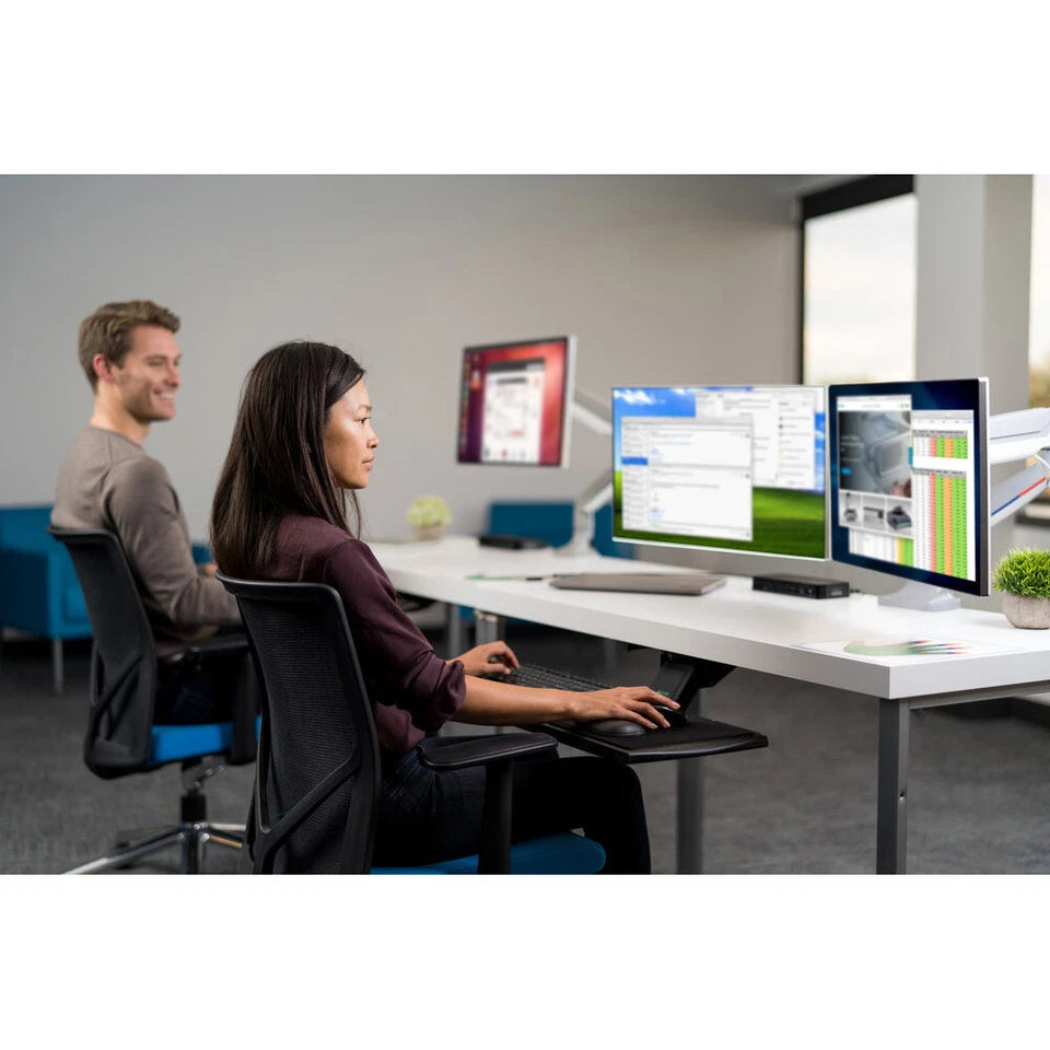 Kensington SmartFit One Touch Adjust | Dual Arm Mount For 13"-32" Monitor Grey |