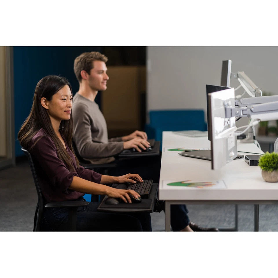 Kensington SmartFit One Touch Adjust | Dual Arm Mount For 13"-32" Monitor Grey |