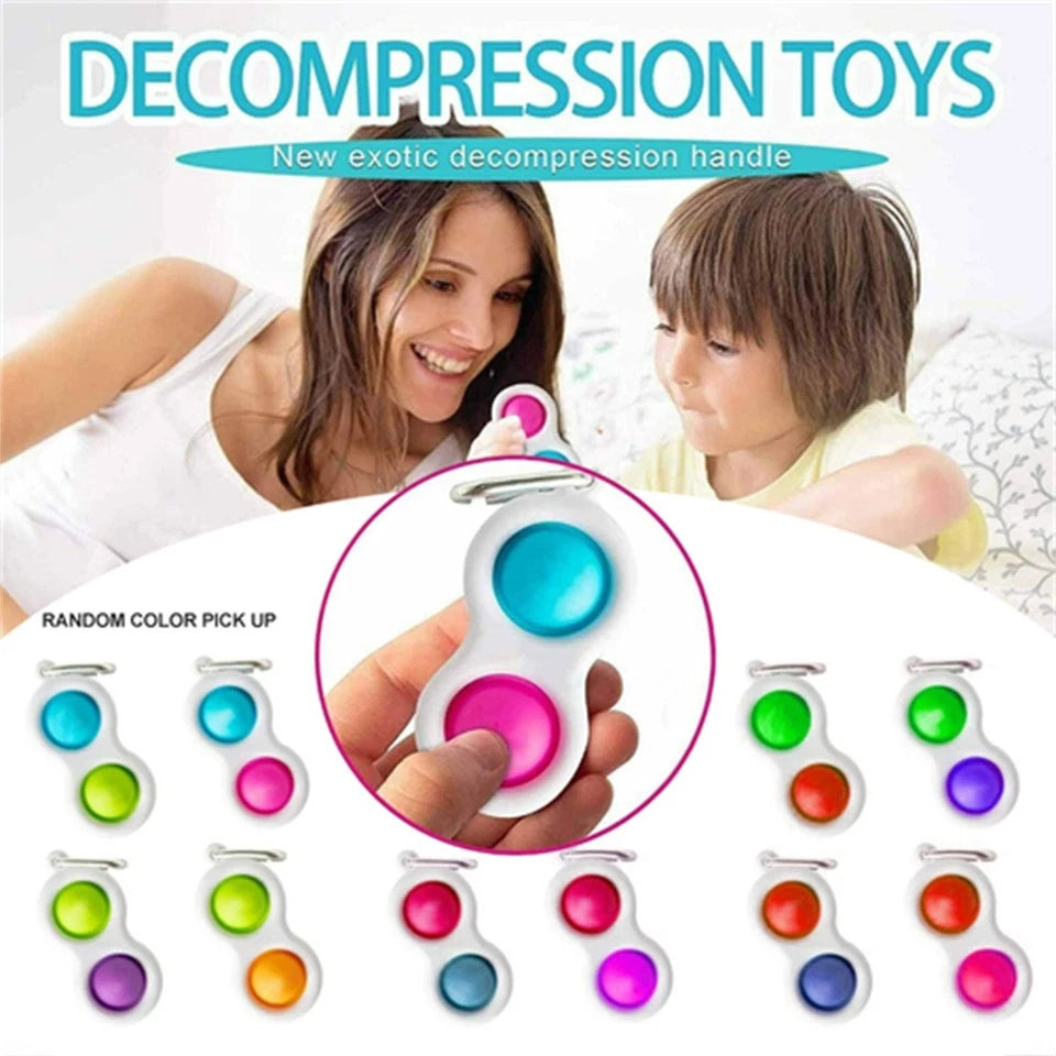 Simple Dimple Pop Bubble | 5pcs Fidget Toy Stress Relief Key Chain
