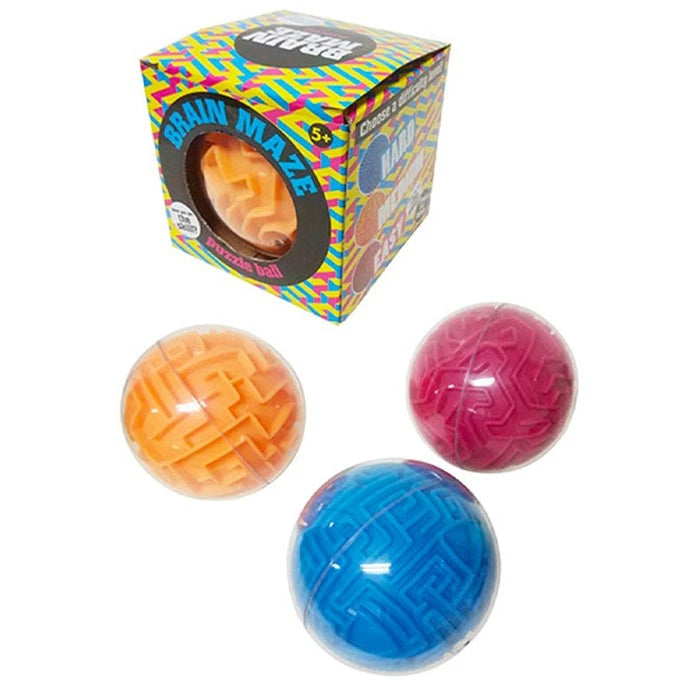Brain Maze 10cm Round Puzzle Ball 5y+ Kids/Children Educational Toy Assorted