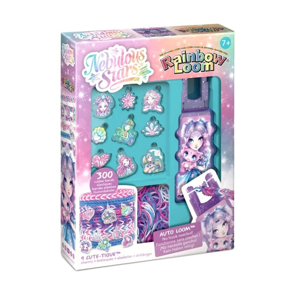 2PK Nebulous Stars Rainbow Loom NS Auto Charm Set 300 Elastics 9 Cute
