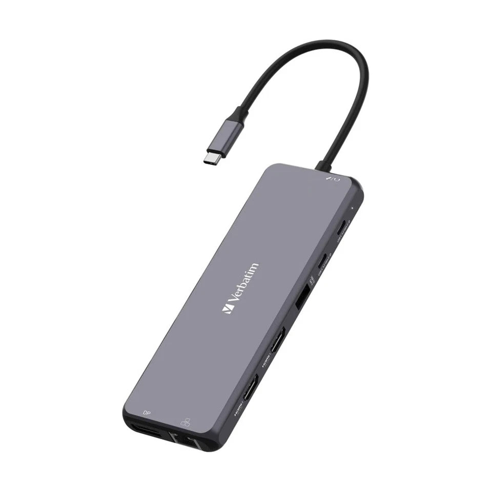 VERBATIM USB-C Connected USB-A & C/HDMI/RJ45 Multiport Connection Hub CMH-13