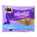 96 Pack Always Menstrual Pads Long | 12x 8pc Always Discreet Soft Active Sanitary | Odorlock Technology - Neutralises odours|