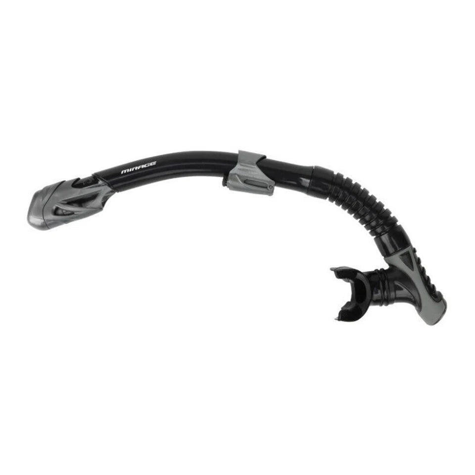 2PK Mirage Infinity Dry Top Snorkelling Snorkel Breathing Tube Black