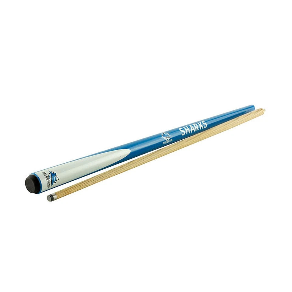 Pool/Snooker Cue | NRL 2-Piece Cue | Sharks Ash Shaft 10mm | Elkmaster Tip 57 inch | Billiards/Pool