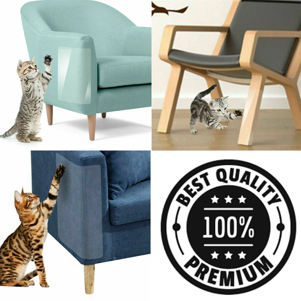 12pcs Cat Sofa Couch Scratch Protector Furniture Walls Guard Pet Anti-Scratching
