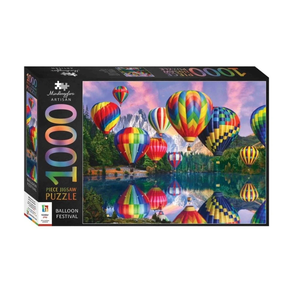Hinkler 1000PC Mindbogglers Artisan Balloon Fest & Artisan Cafe Nights Puzzle