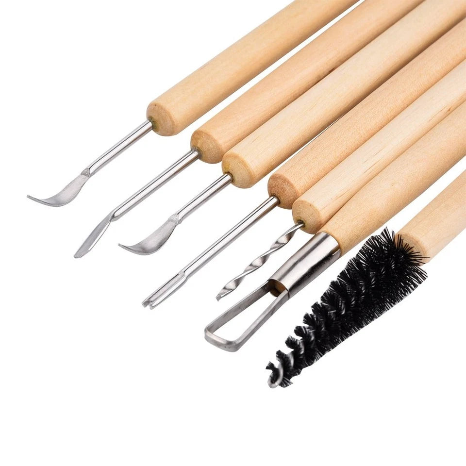 Polymer Clay Wooden Tools | 11PC Modelling Sculpting Tool Pottery Art Projects Set
