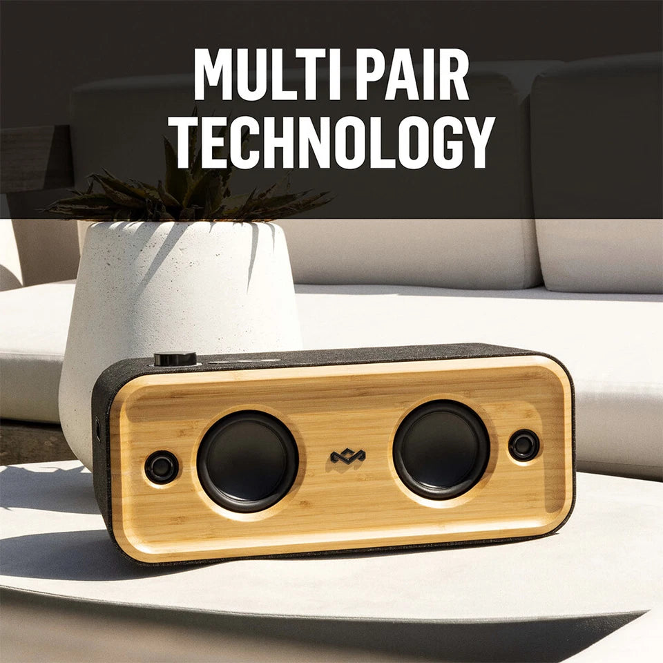 Marley Get Together 2 XL 30W | Powerful Portable Bluetooth Wireless Speaker | Black/Woodgrain