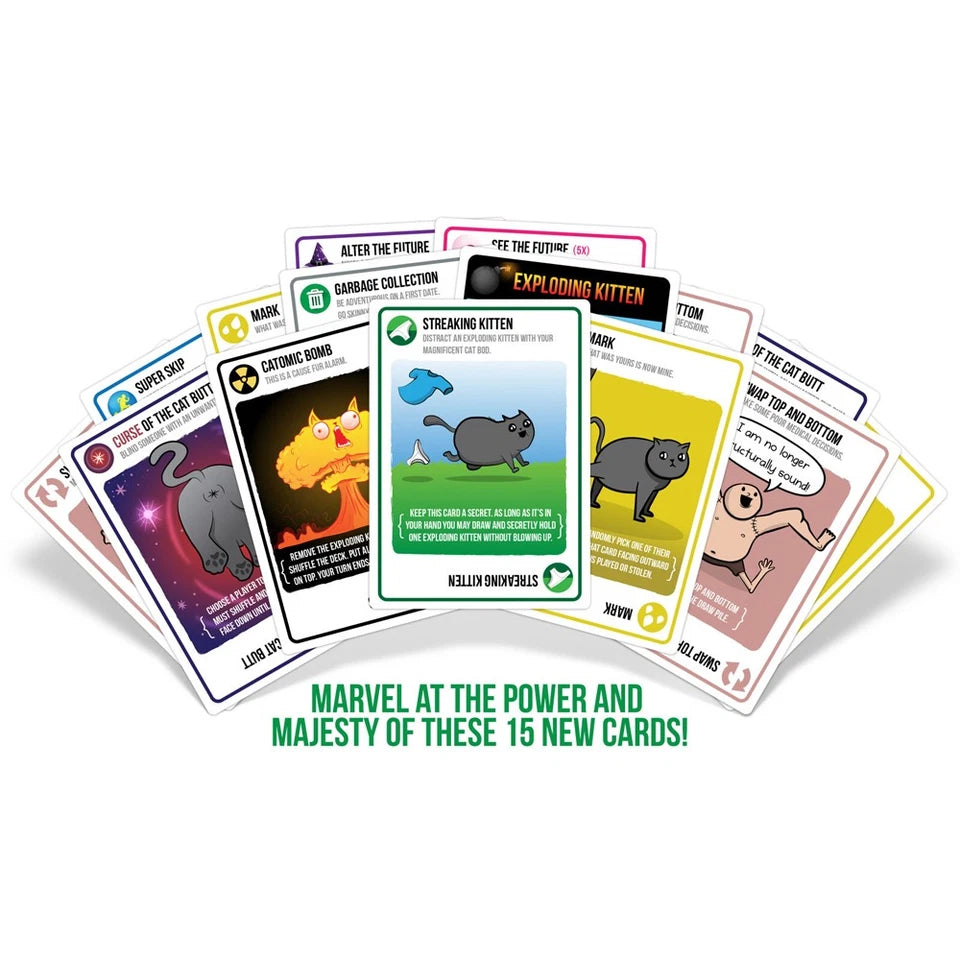 15pc Exploding Kittens Streaking Kittens Expansion Pack Kids/Children Game 7y+