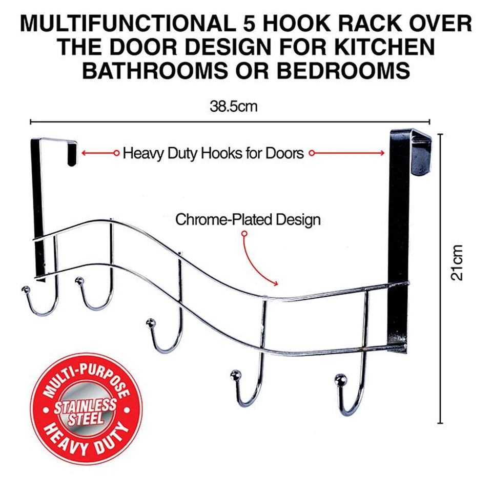 Over Door Metal Hanger Storage Holder
